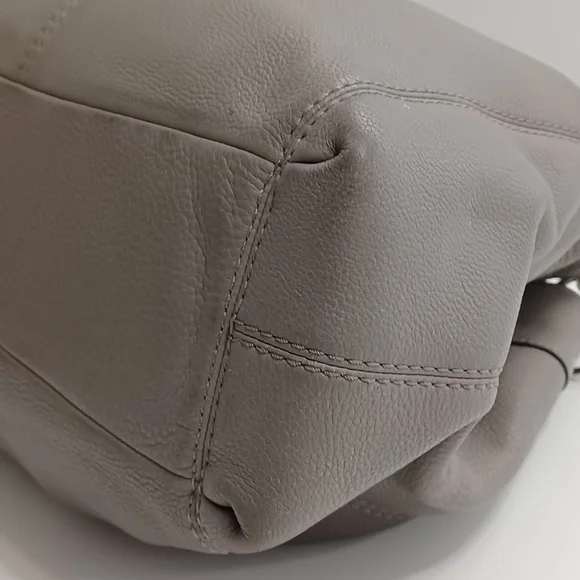 COPY - COACH Lexy Grey Pebble Leather Three Compartments Shoulder Bag #F57545 - Picture 7 of 15